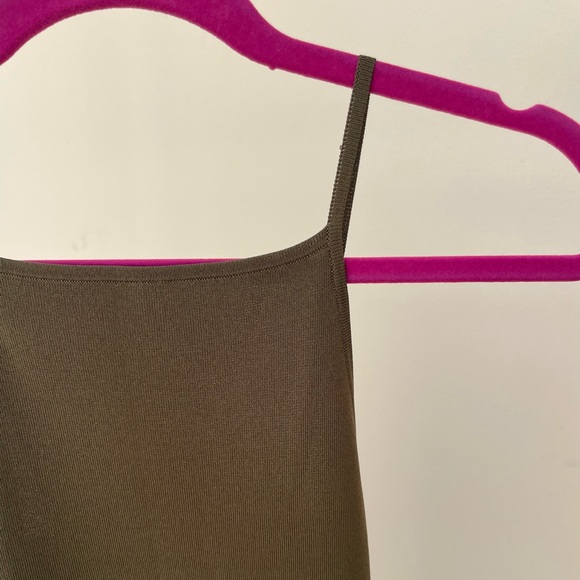 Massimo Dutti Green Knit Spaghetti Strap Slip Dress - Picture 9 of 14